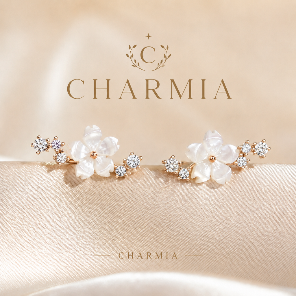 Aurora di Perla™ — Orecchini Fiore di Luce